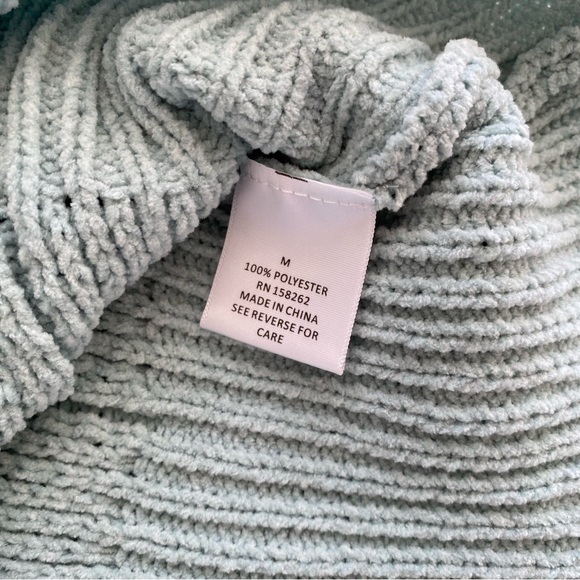 Generation K Womens Cropped Knit Sweater, Pastel Mint, Size M - Picture 10 of 10